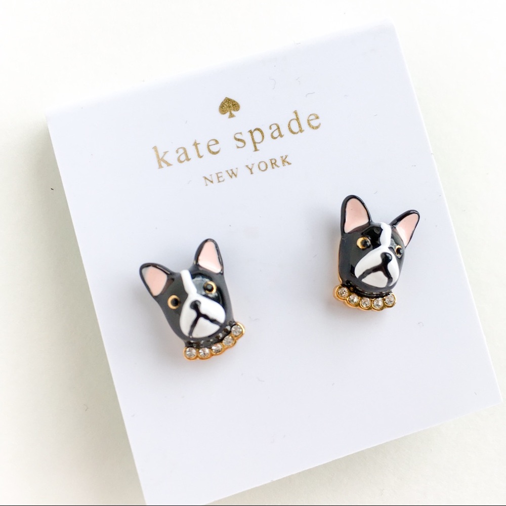 Kate spade French bulldog earrings - Picture 2 of 6